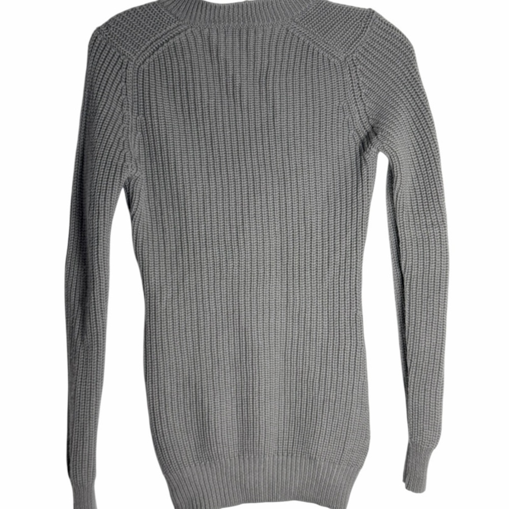 Ca va de Soi - Women's V-Neck Sweater in Gray - Elevated Casual Wear - Size S - Picture 3 of 5
